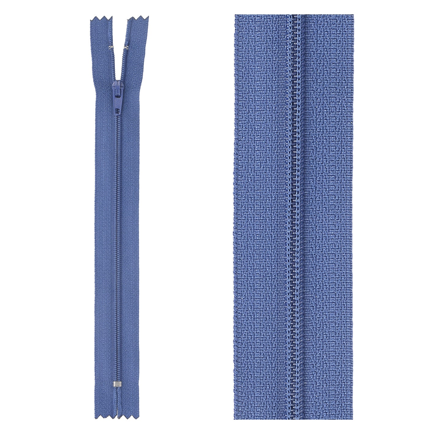 Thin polyester zipper - 10cm
