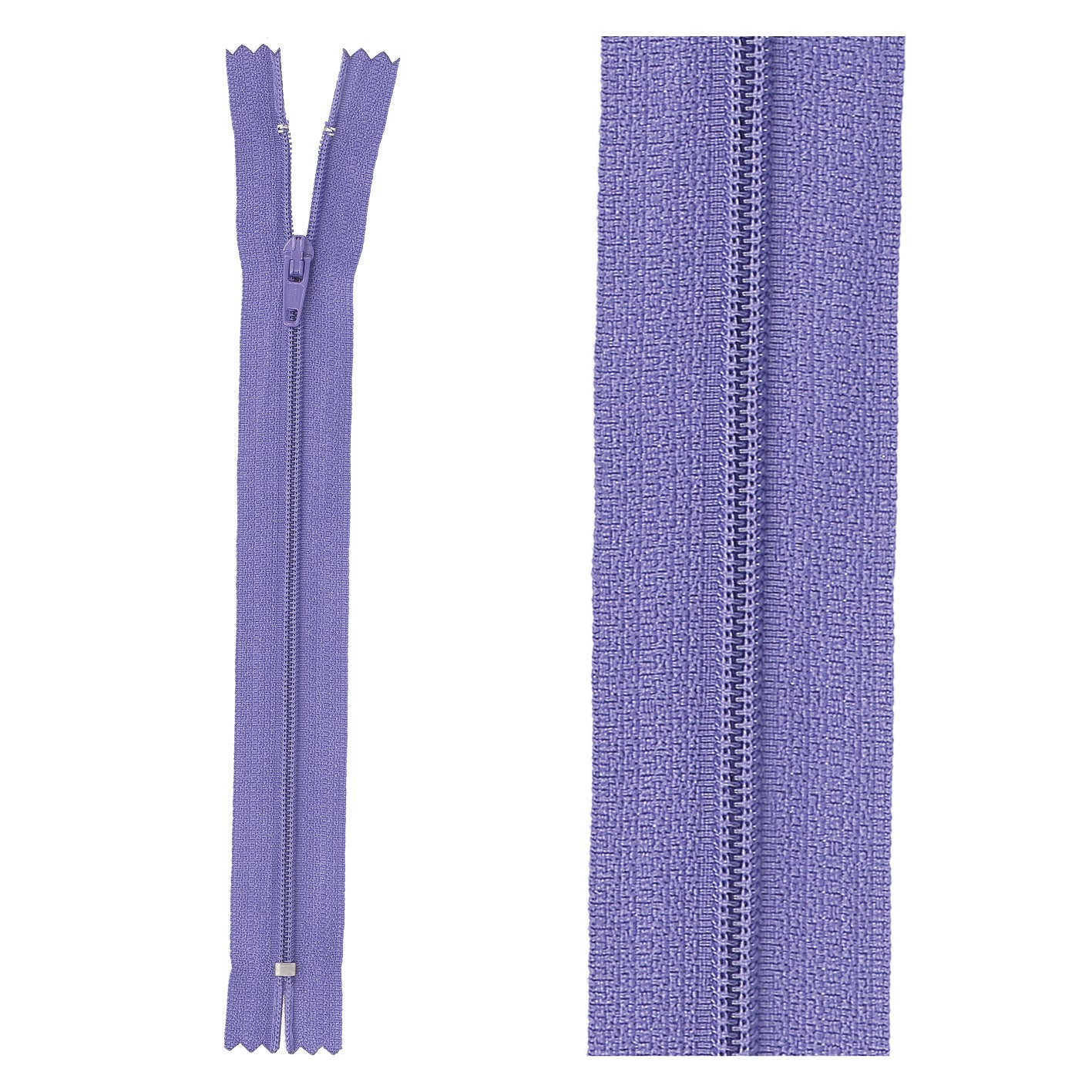 Thin polyester zipper - 10cm