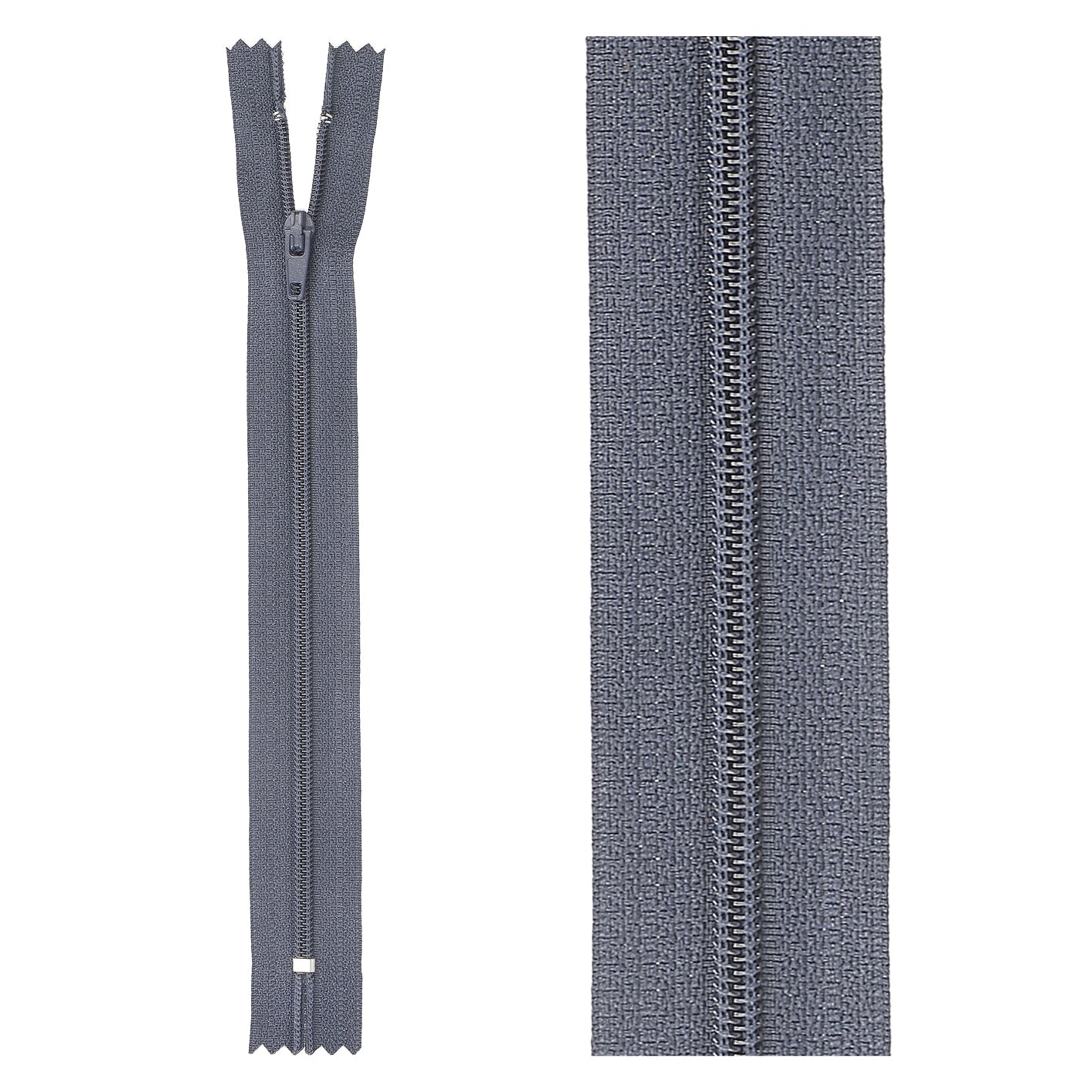 Thin polyester zipper - 10cm