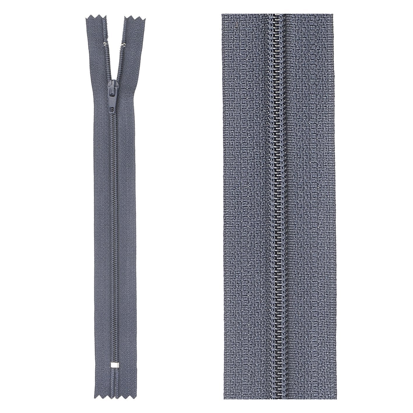 Thin polyester zipper - 40 cm