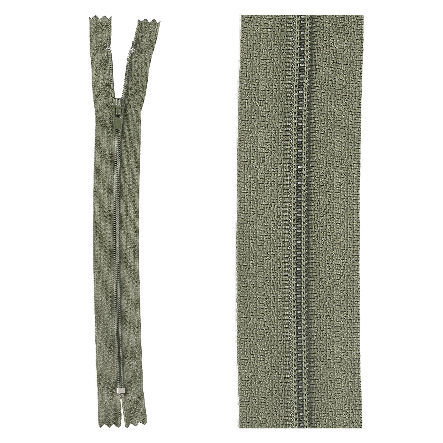 Thin polyester zipper - 10cm