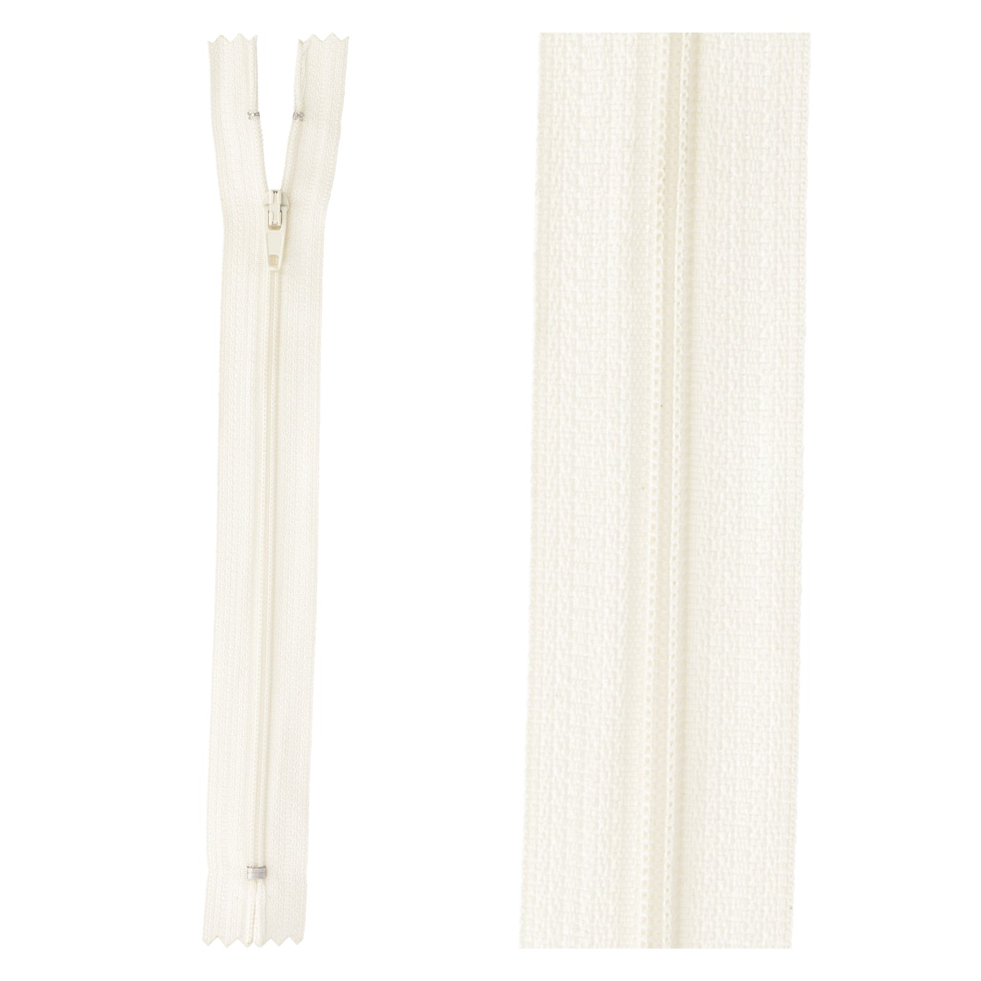 Thin polyester zipper - 10cm