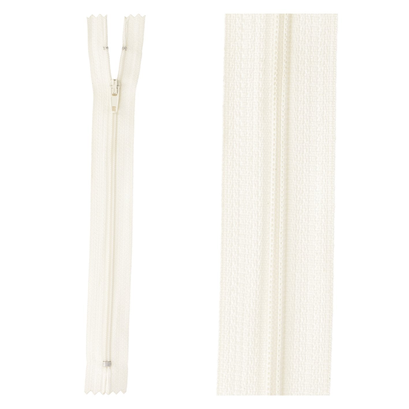 Thin polyester zipper - 50 cm