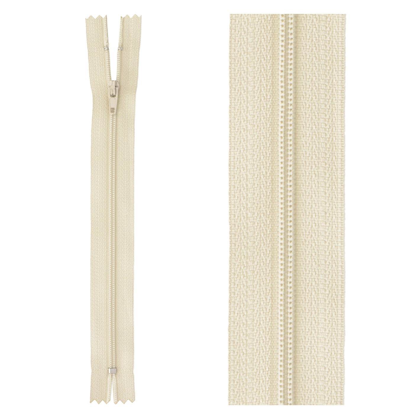 Thin polyester zipper - 10cm