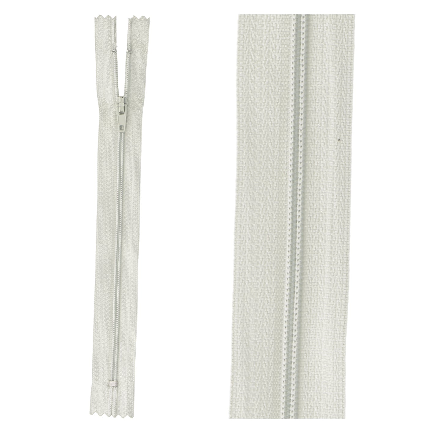 Thin polyester zipper - 10cm