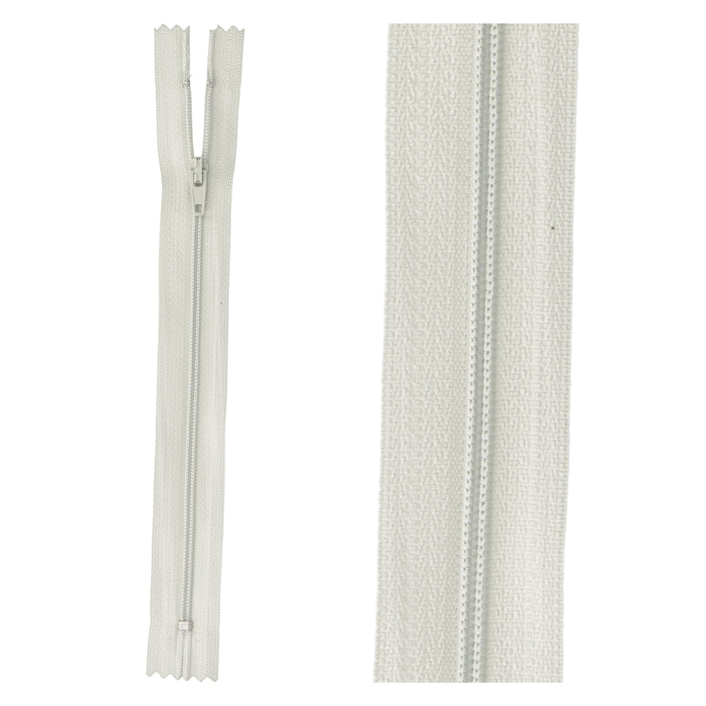 Thin polyester zipper - 20 cm