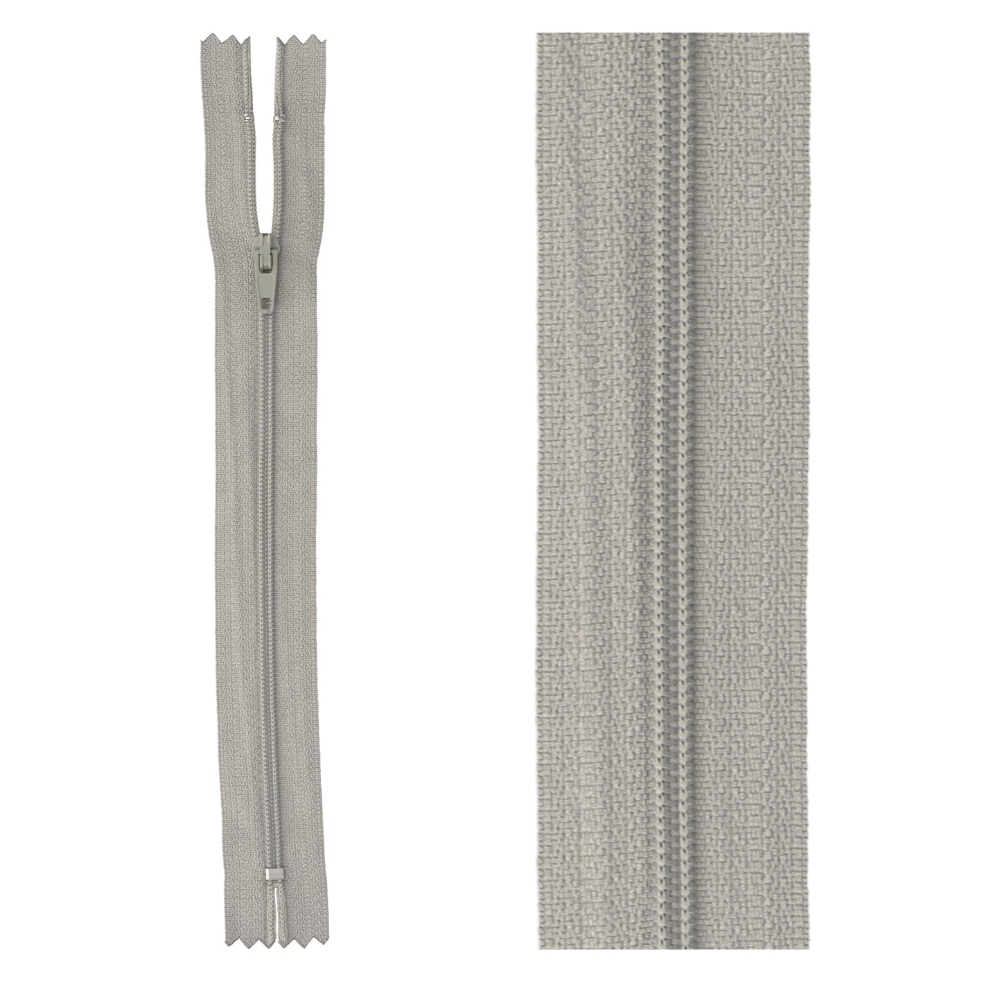 Thin polyester zipper - 10cm