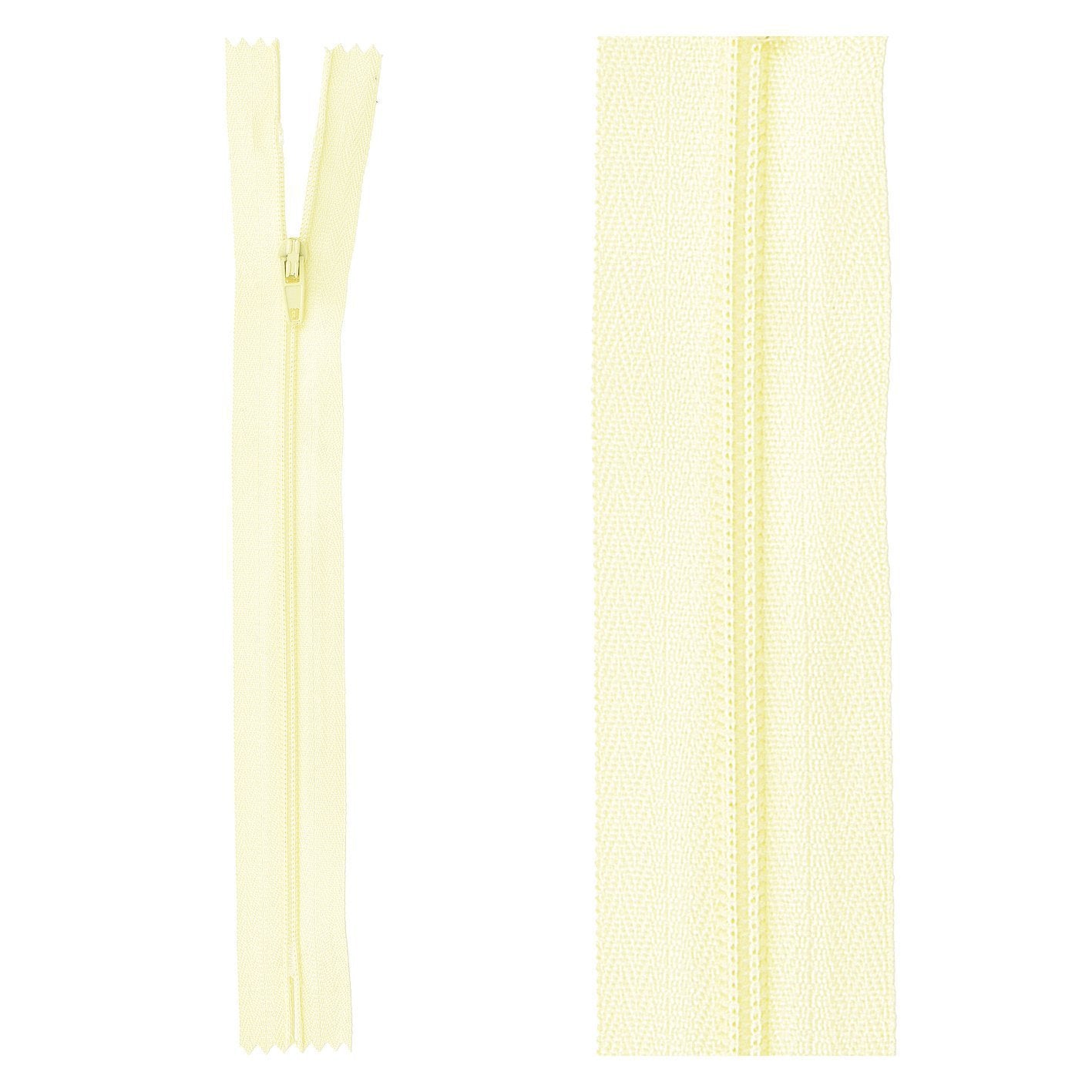 Thin polyester zipper - 45 cm