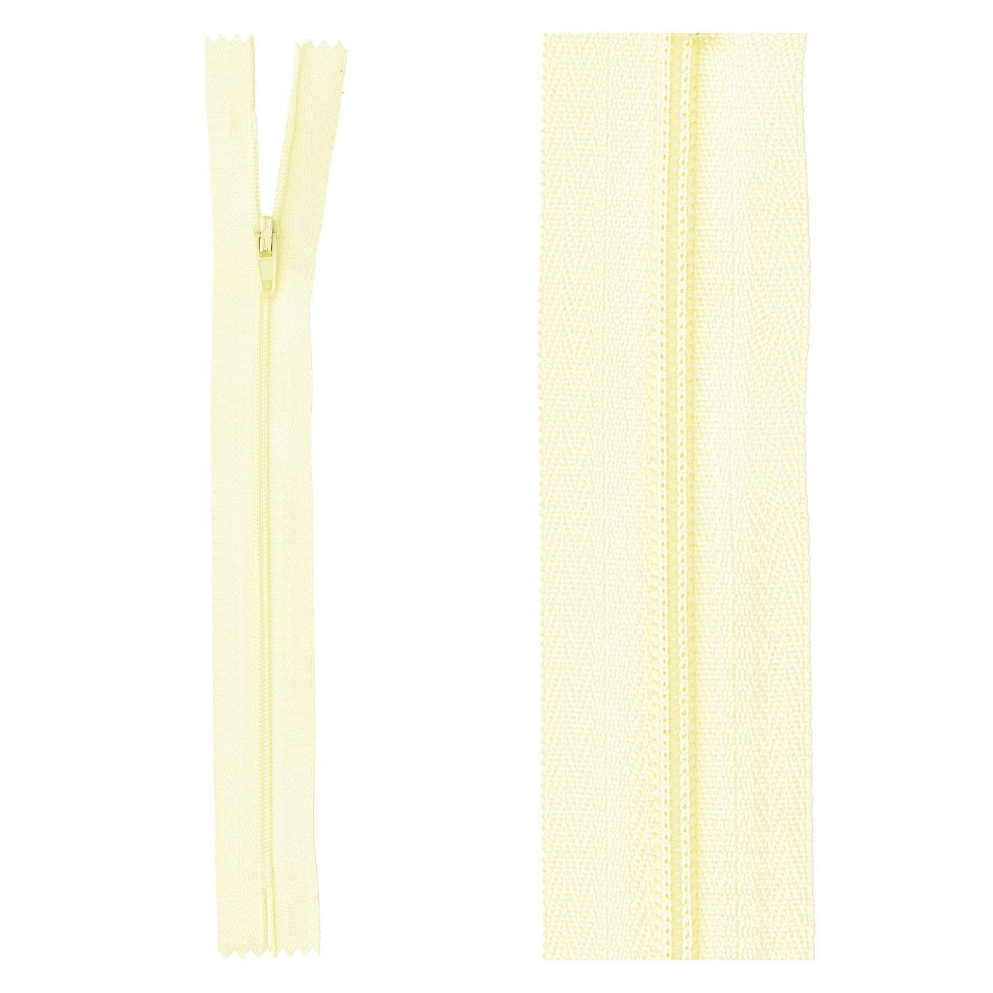 Thin polyester zipper - 20 cm