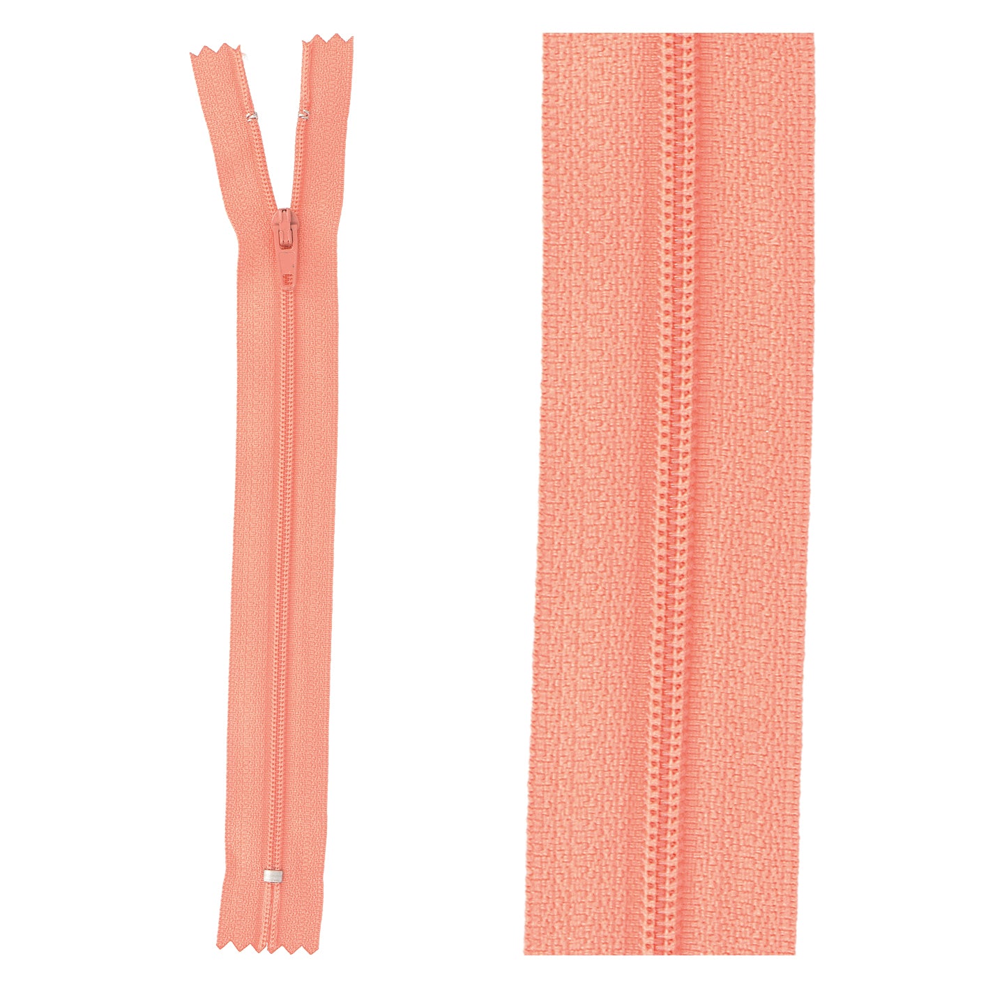 Thin polyester zipper - 10cm