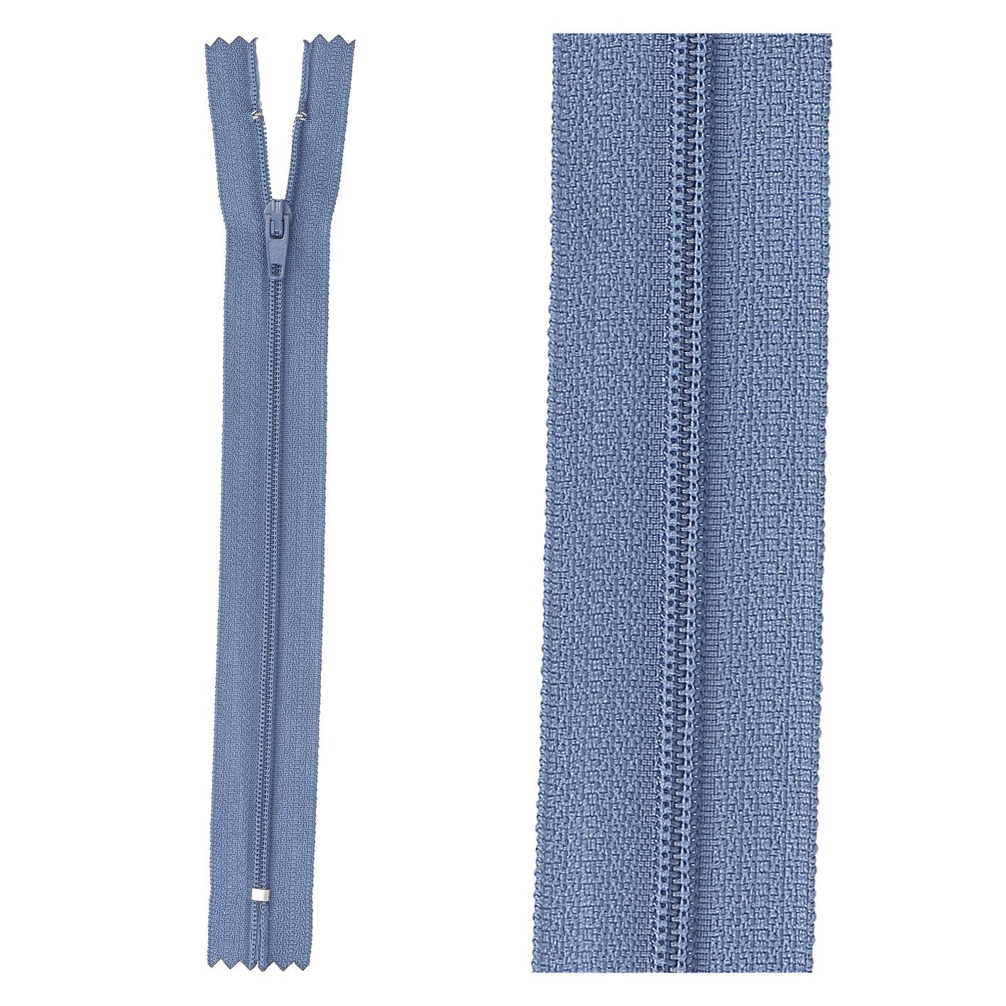 Thin polyester zipper - 15cm