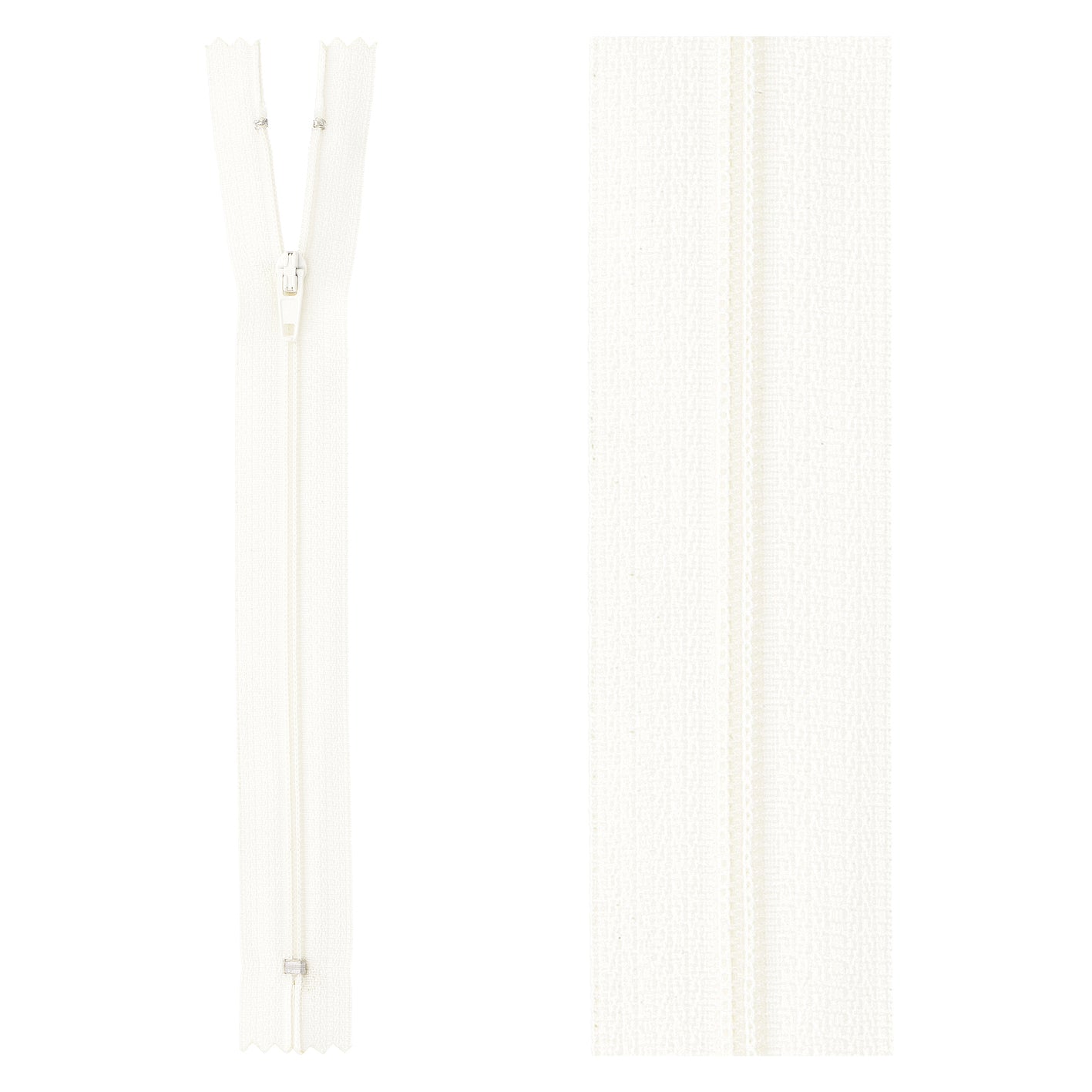 Thin polyester zipper - 10cm