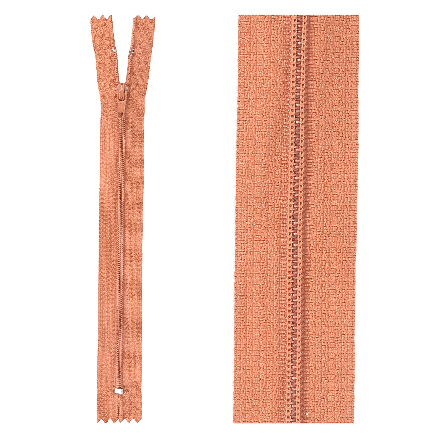 Thin polyester zipper - 10cm