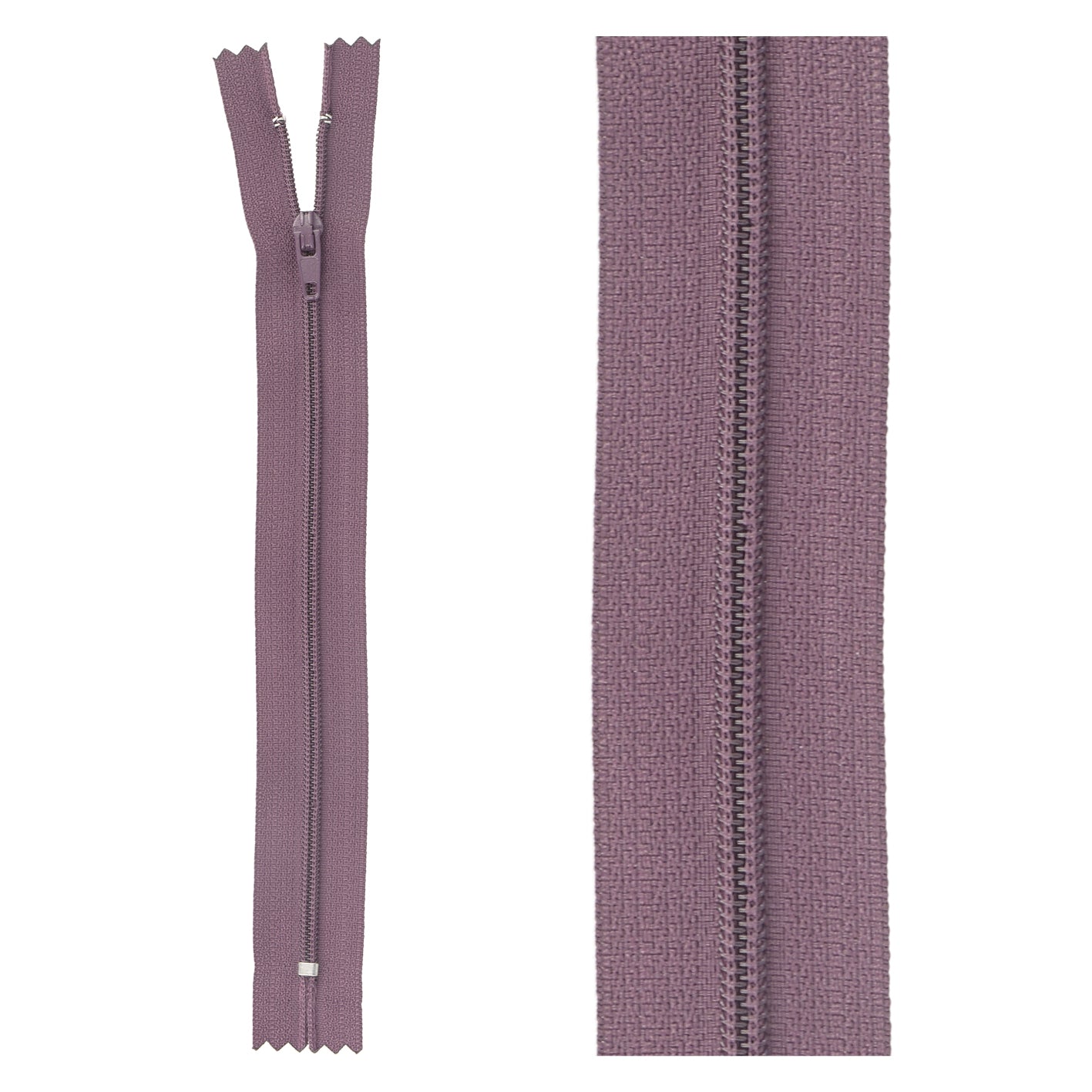 Thin polyester zipper - 10cm