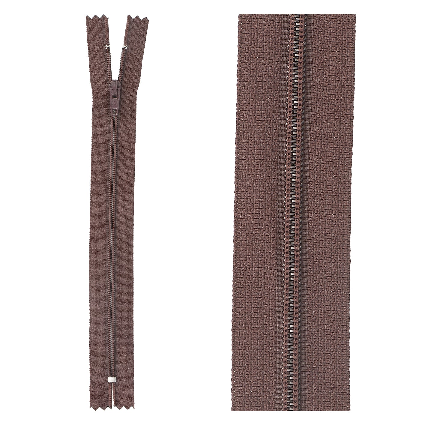 Thin polyester zipper - 10cm