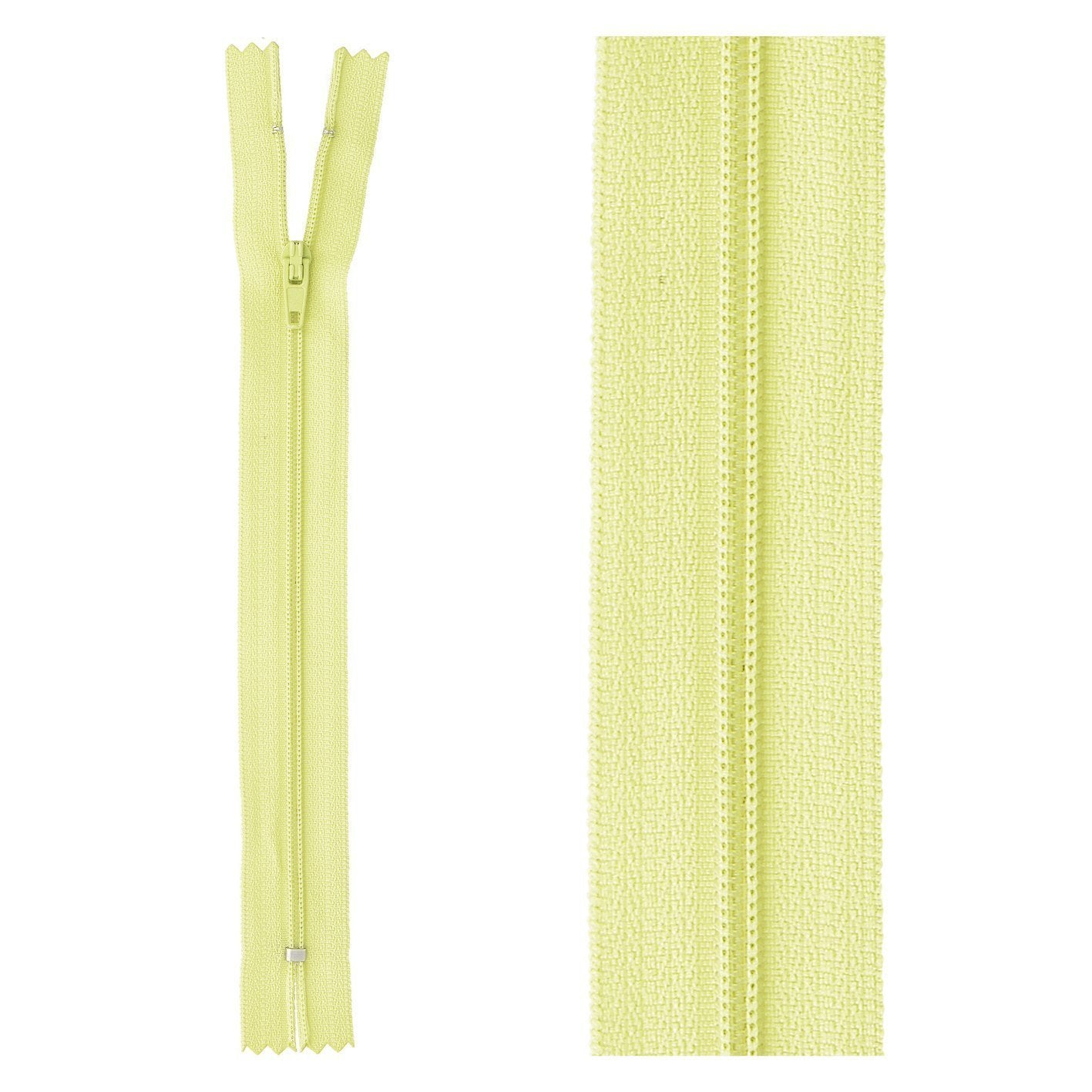 Thin polyester zipper - 20 cm