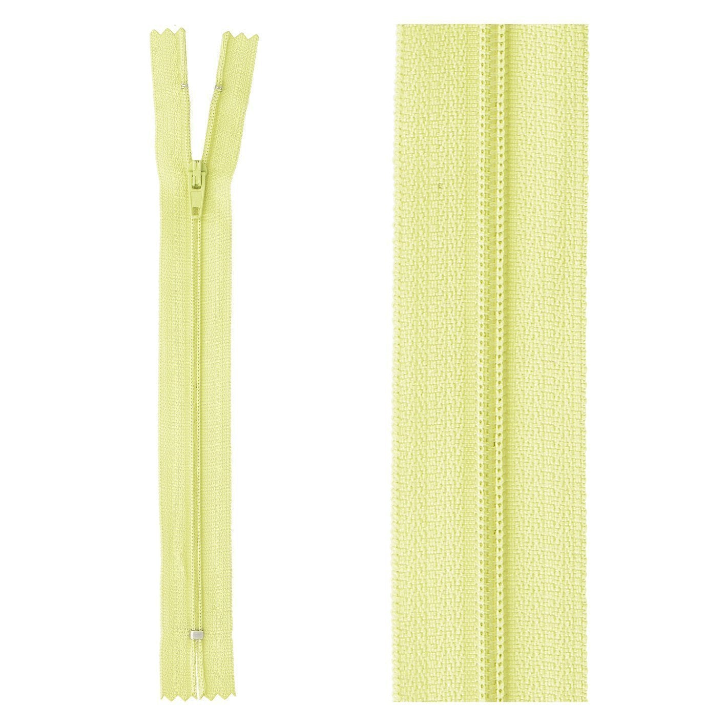 Thin polyester zipper - 45 cm