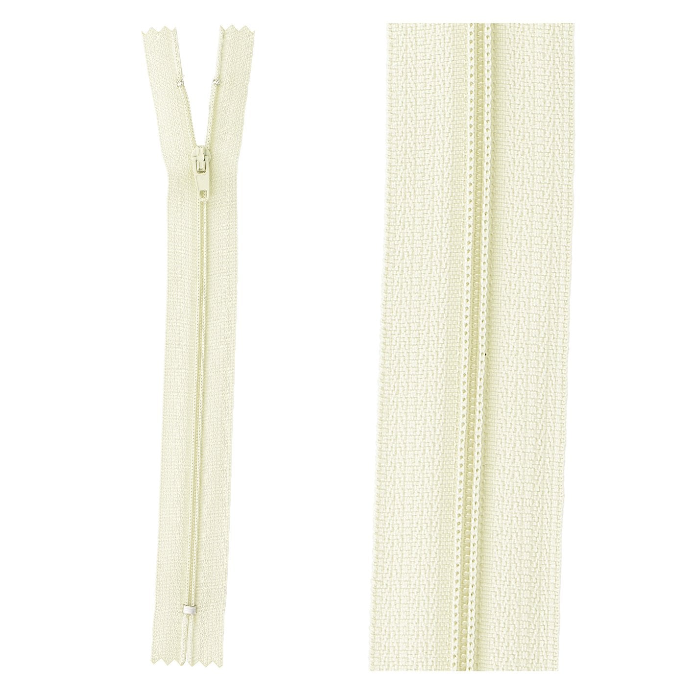 Thin polyester zipper - 15cm