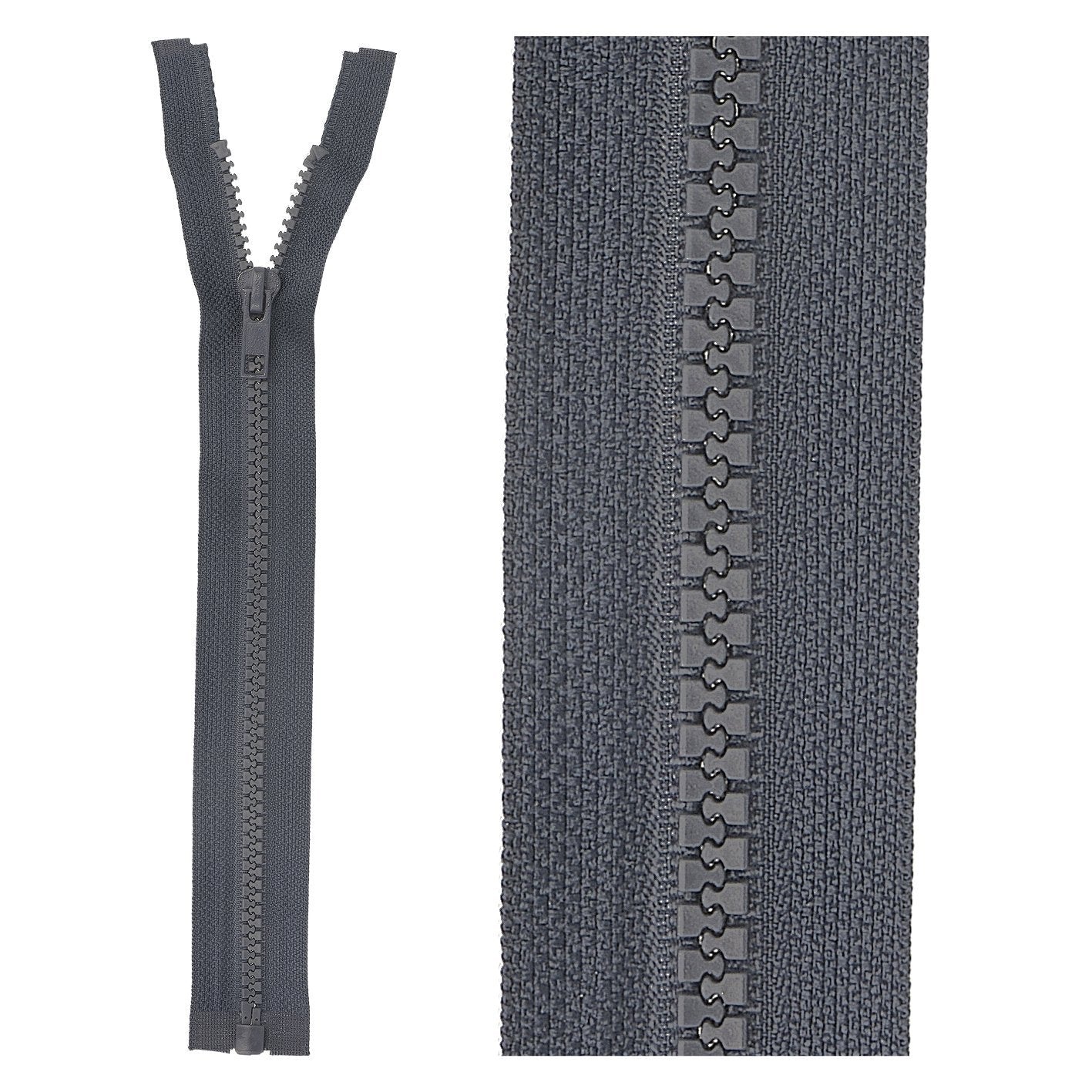 Separable plastic sports zipper - 55 cm