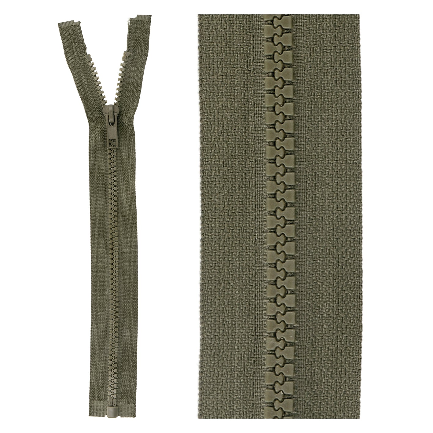 Separable plastic sports zipper - 25 cm