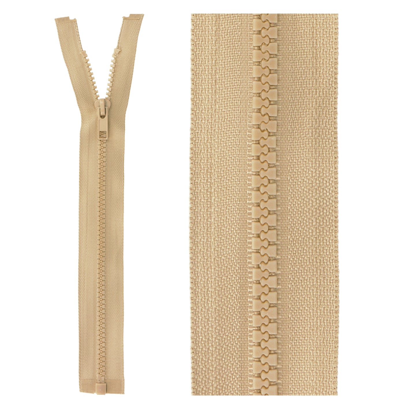 Separable plastic sports zipper - 25 cm