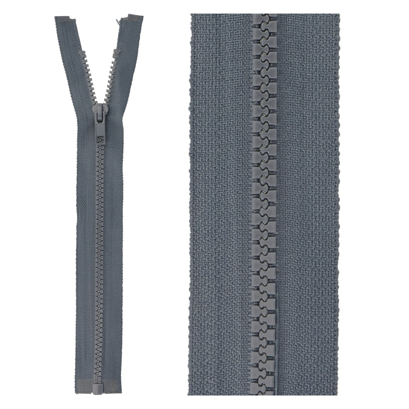 Separable plastic sports zipper - 55 cm