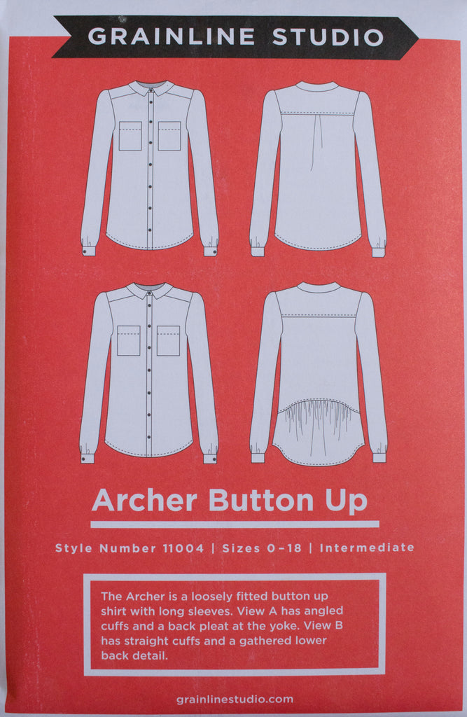 Archer Button Up - patron papier - Patron papier, magasine, livre - Atelier Moondust - Bruxelles