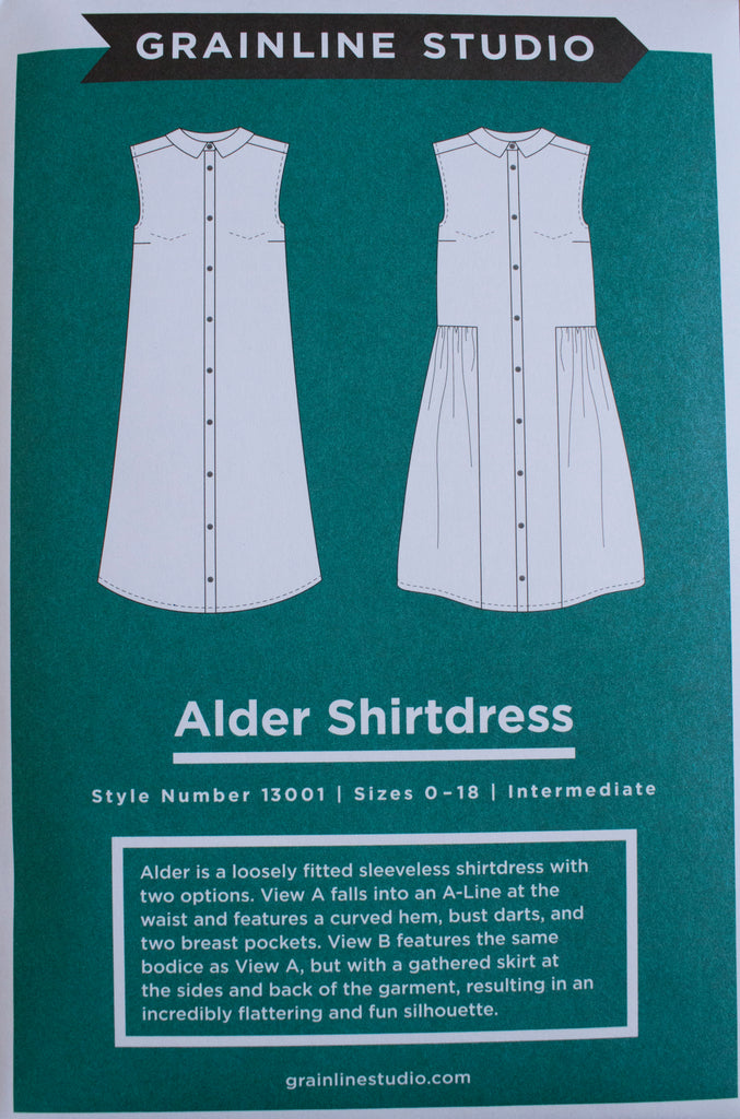 Alder Shirtdress - patron papier - Patron papier, magasine, livre - Atelier Moondust - Bruxelles