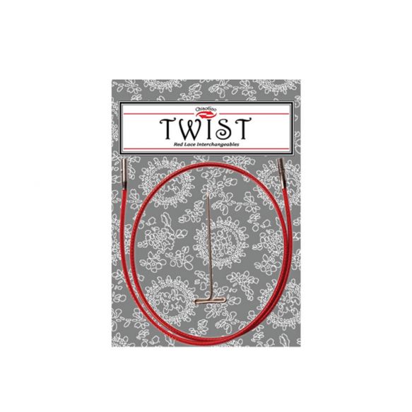 Cable TWIST red - S - Chiaogoo - Aiguilles à tricoter - Atelier Moondust - Bruxelles