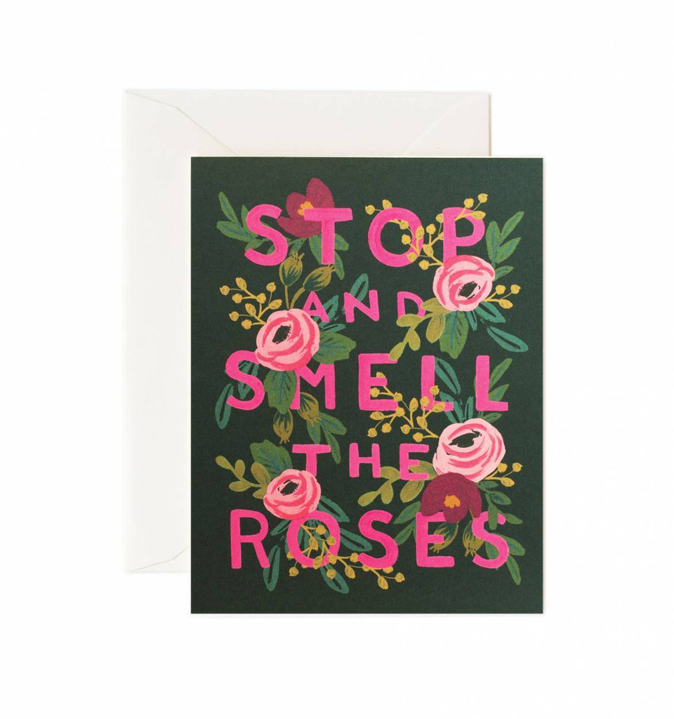Carte - Stop & smell the roses - DIY - Atelier Moondust - Bruxelles